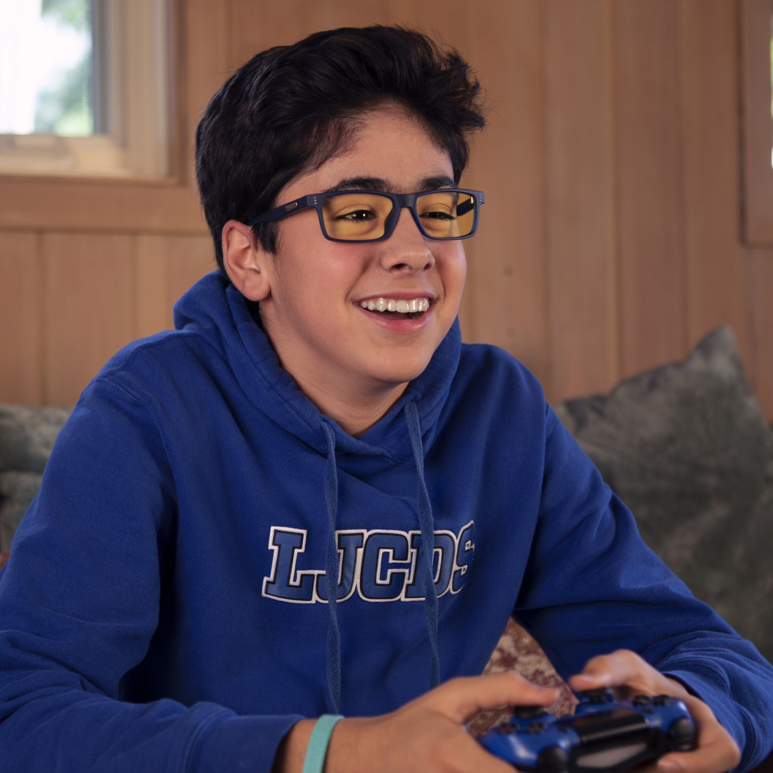 GUNNAR Kids - Cruz (age 12+), Rahmen, Brille Premium, Amber Navy Gaming Blaulichtfilter, Tönung, UV-Schutz