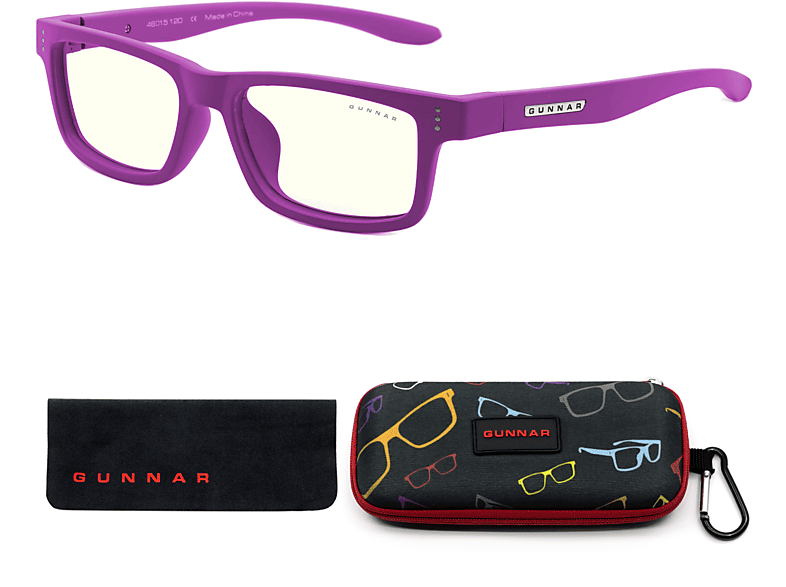GUNNAR Kids - Cruz Kids Small (age 4-8) - Magenta Rahmen, Clear Tönung, Premium, Blaulichtfilter, UV-Schutz, Gaming Brille | Brillen