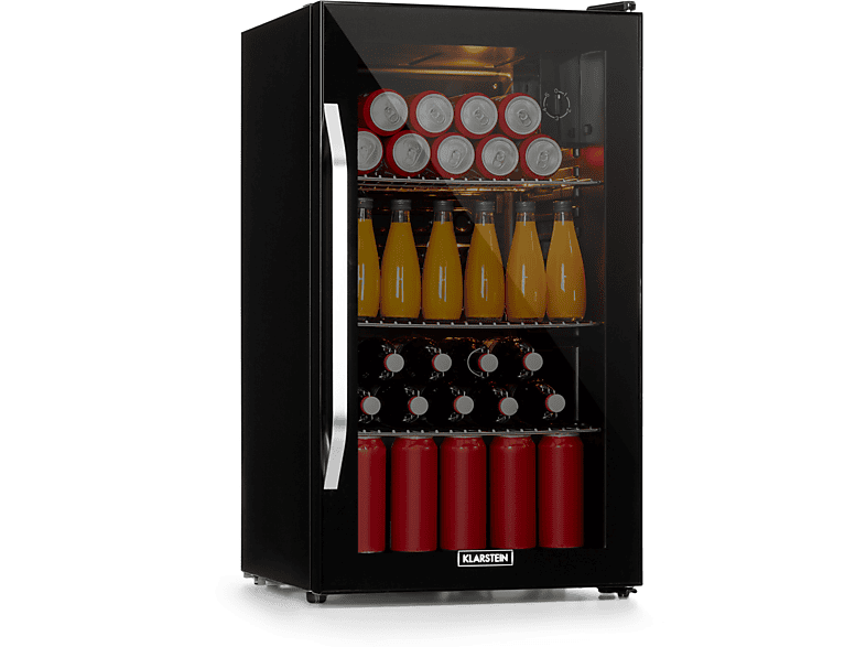 KLARSTEIN Beersafe XXL Mini-Kühlschrank (E, 83 cm hoch, Onyx) | Mini Kühlschrank