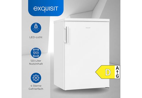 EXQUISIT KS16-4-H-010D weiss Kühlschrank (D, 850 mm hoch, Weiß) | MediaMarkt