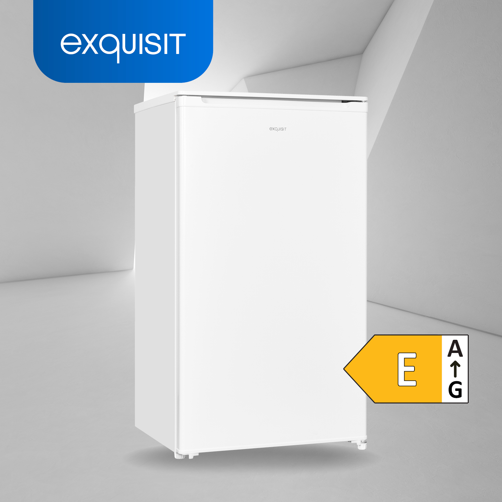 EXQUISIT KS116-0-041E weiss hoch, Weiß) mm Kühlschrank (E, 850