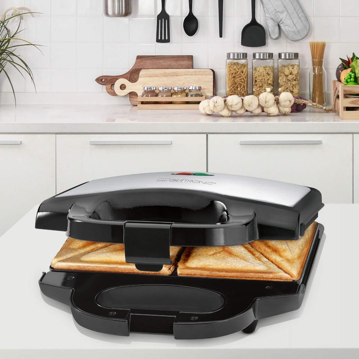 ST CLATRONIC Schwarz 3778 Sandwichtoaster