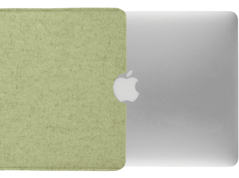 Laptop Schurwolle), Apple Tasche (100% Notebook für Sleeve COVERKINGZ grün Filz