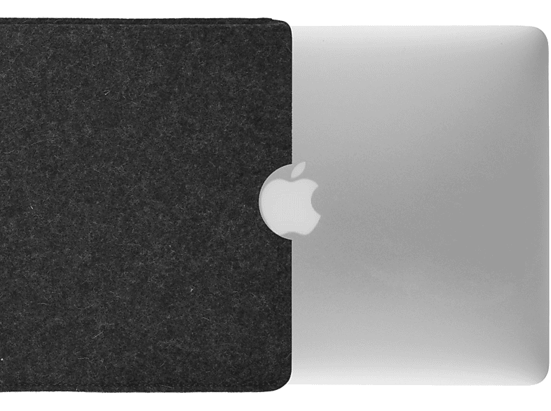 COVERKINGZ Laptop Tasche Sleeve Filz für Apple Notebook Schurwolle), Anthrazit (100