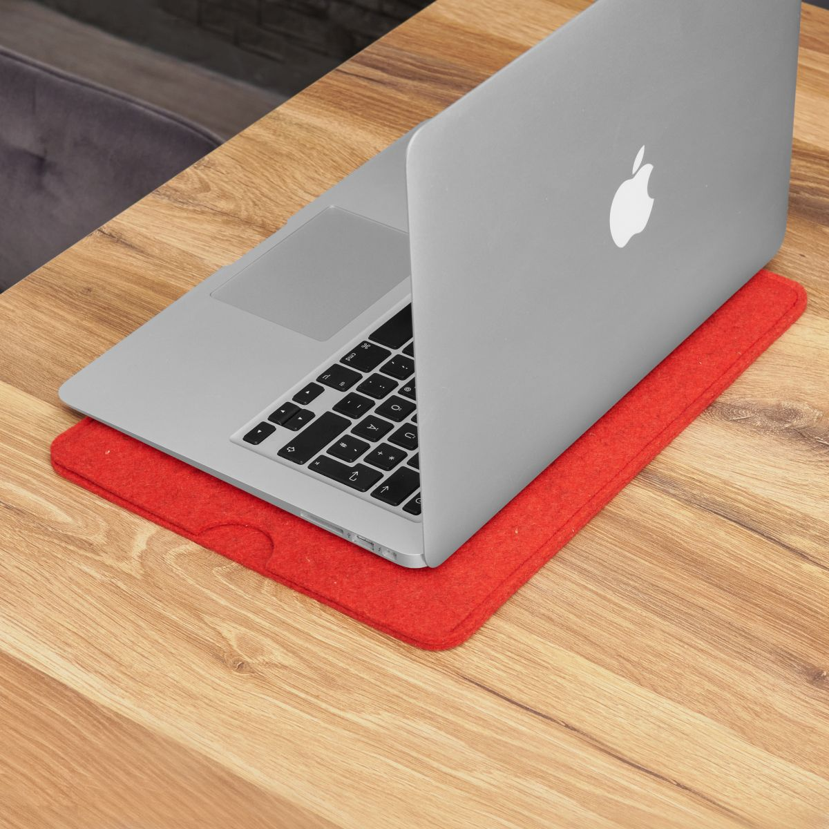 Sleeve (100% rot Filz Apple für COVERKINGZ Notebook Laptop Tasche Schurwolle),