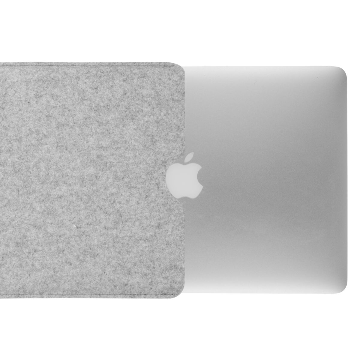 für COVERKINGZ Schurwolle), Notebook Laptop Apple Sleeve Tasche Filz Hellgrau (100%
