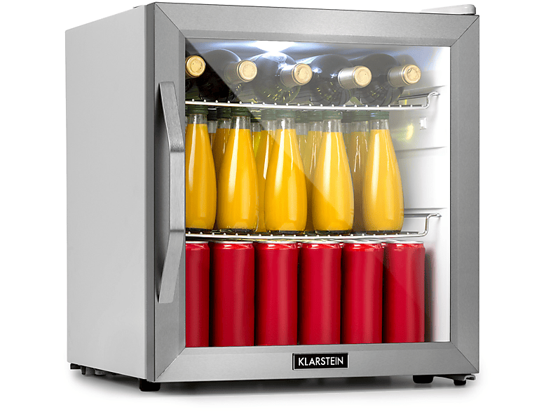 HEINRICHS HKB 4188 Silber Getränkekühlschrank 45L klein kompakt leise: –