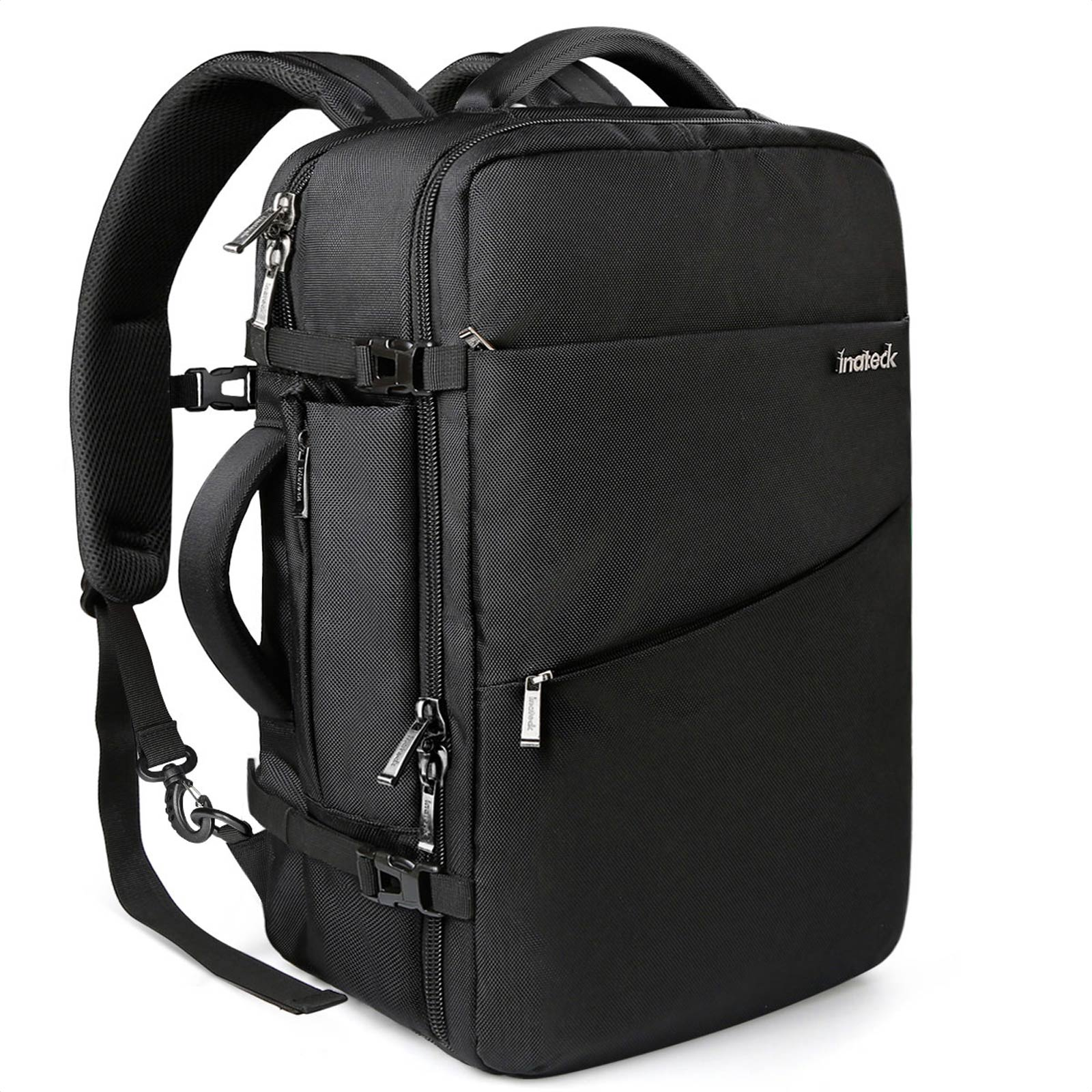 black, Reiserucksack Notebooks, Unisex Flug Kabinenrucksack Handgepäck für Zoll 15,6-17 Genehmigt INATECK Rucksack