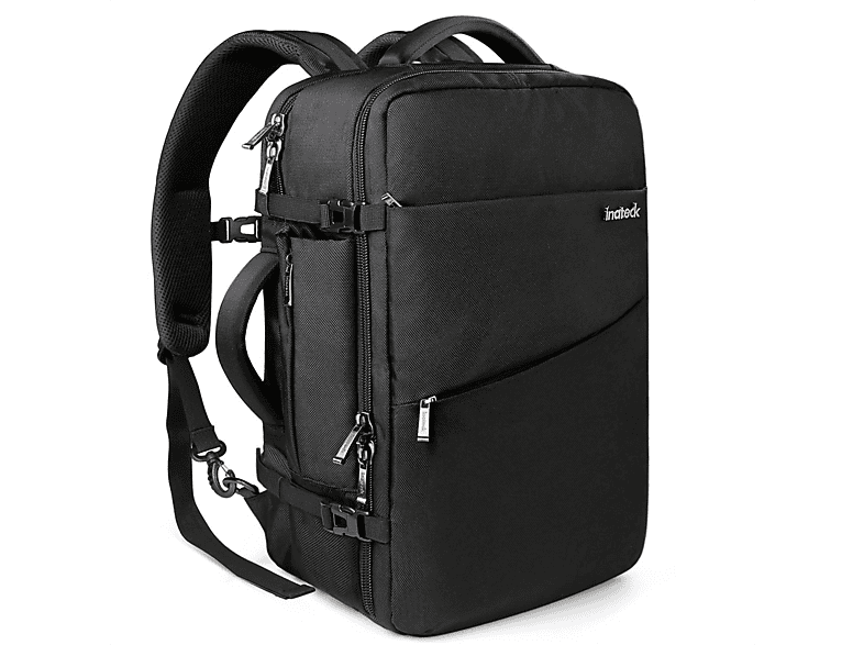 für Rucksack Notebooks, Handgepäck INATECK Flug black, Unisex Kabinenrucksack Genehmigt Zoll Reiserucksack 15,6-17