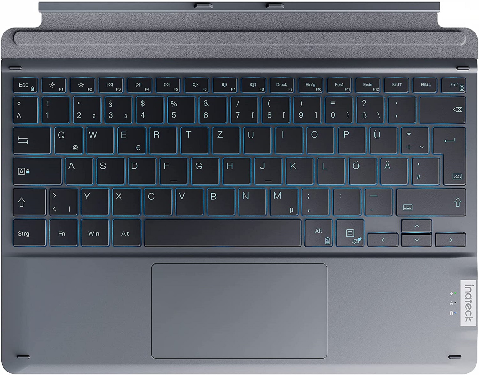 Pro 7-Farbiger Hintergrundbeleuchtung, mit für Tastatur INATECK Surface QWERTZ, Tastatur 8/9/X