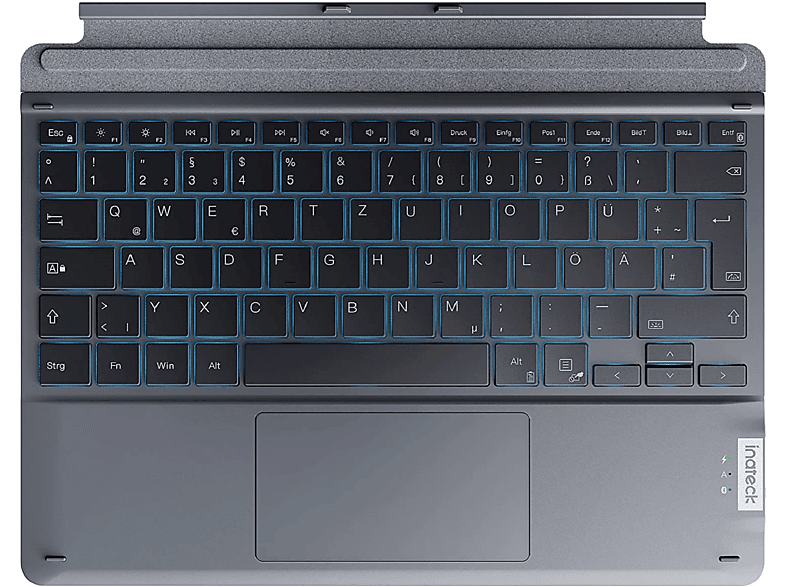 INATECK Tastatur für Surface Pro 8/9/X mit 7-Farbiger Hintergrundbeleuchtung, QWERTZ, Tastatur
