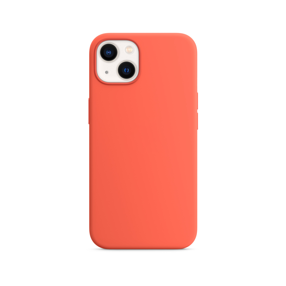 Backcover, iPhone Silikon Plus, Orange DEER SILVER Apple, Case, 14 Hülle
