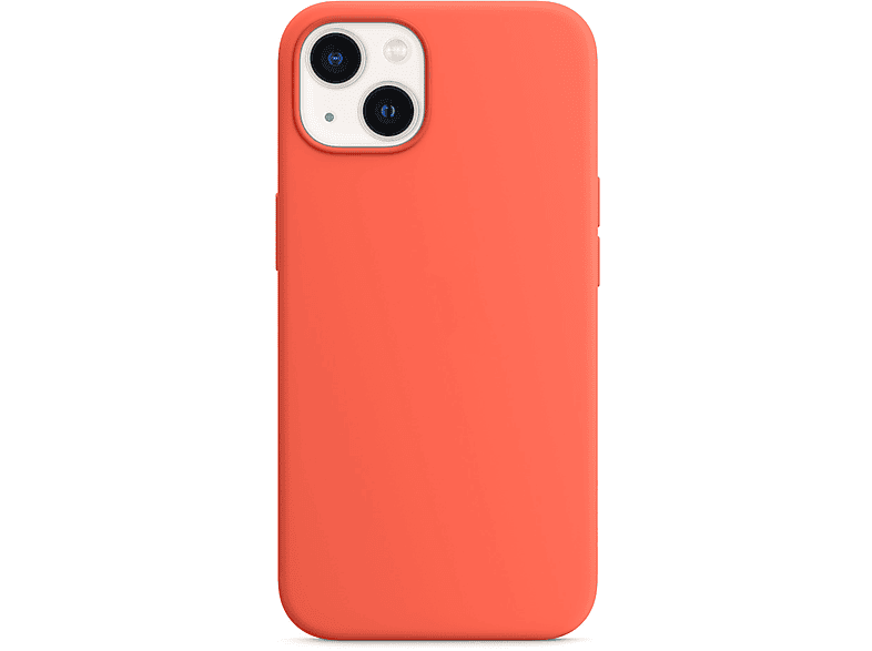 iPhone Case, 14 Hülle Silikon DEER SILVER Backcover, Apple, Orange Plus,