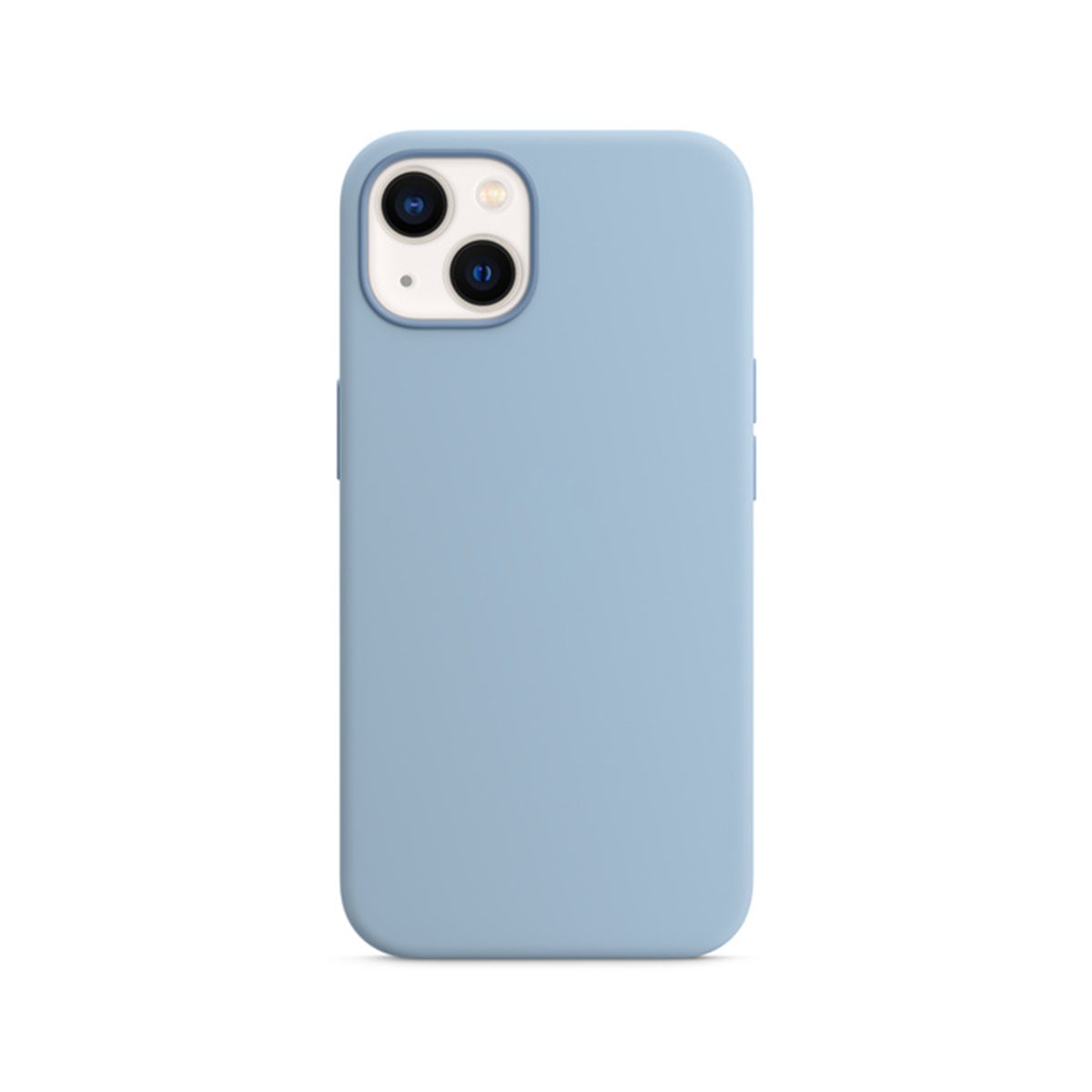 SILVER DEER Silikon Backcover, 14 Case, Plus, Hülle iPhone Hellblau Apple