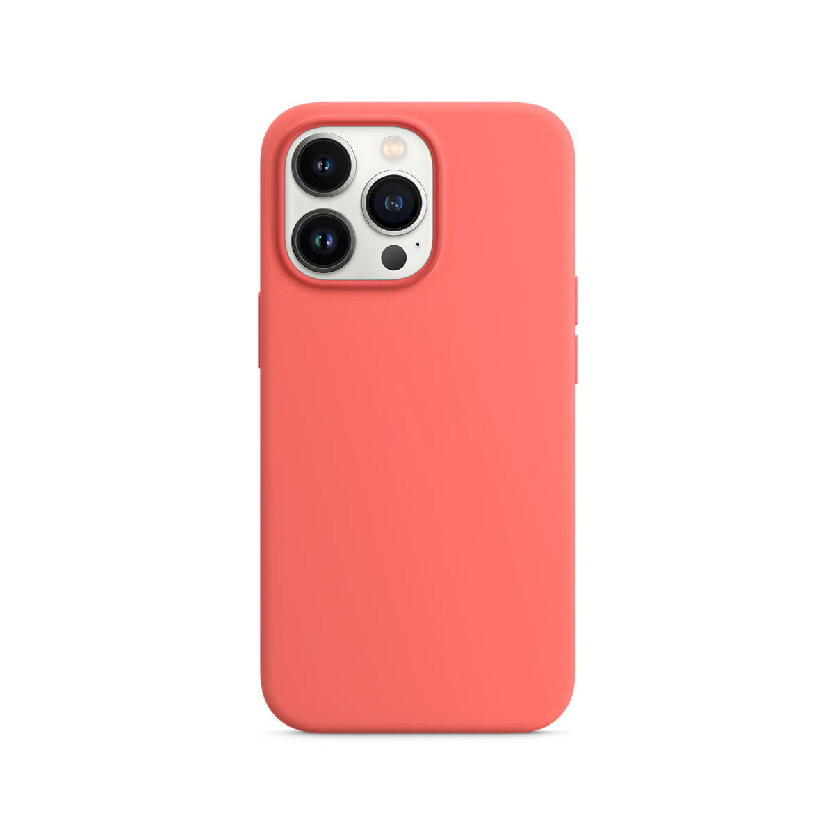 Pro, 14 Case, Hülle Silikon DEER iPhone SILVER Orange Backcover, Apple,