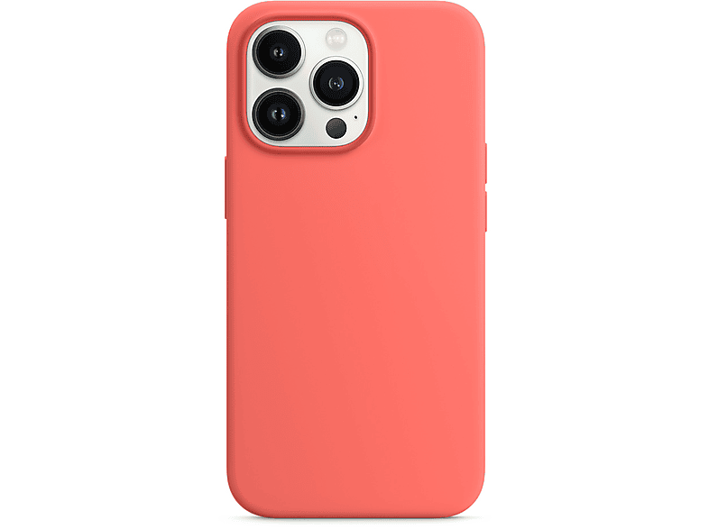 SILVER DEER Silikon Hülle Orange Backcover, iPhone Pro, 14 Case, Apple