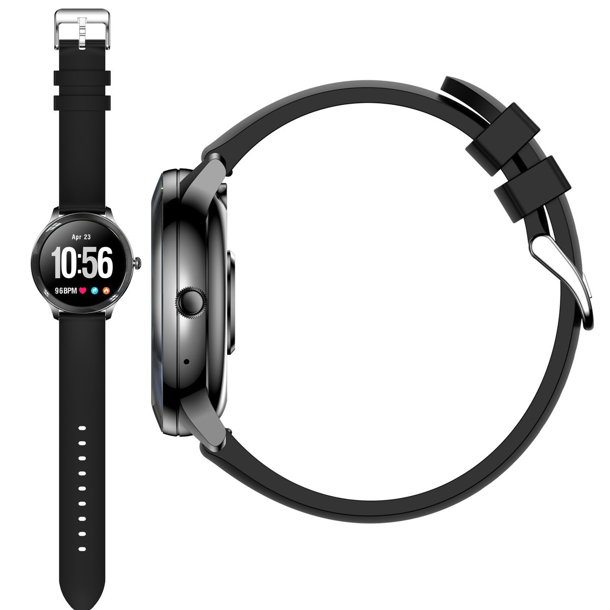 DECOME Uhren-V23 Smartwatch Silikon Schwarz Silikon