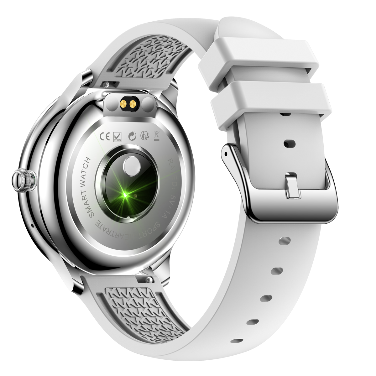 DECOME Uhren-V23 Smartwatch Silikon Silikon, silber