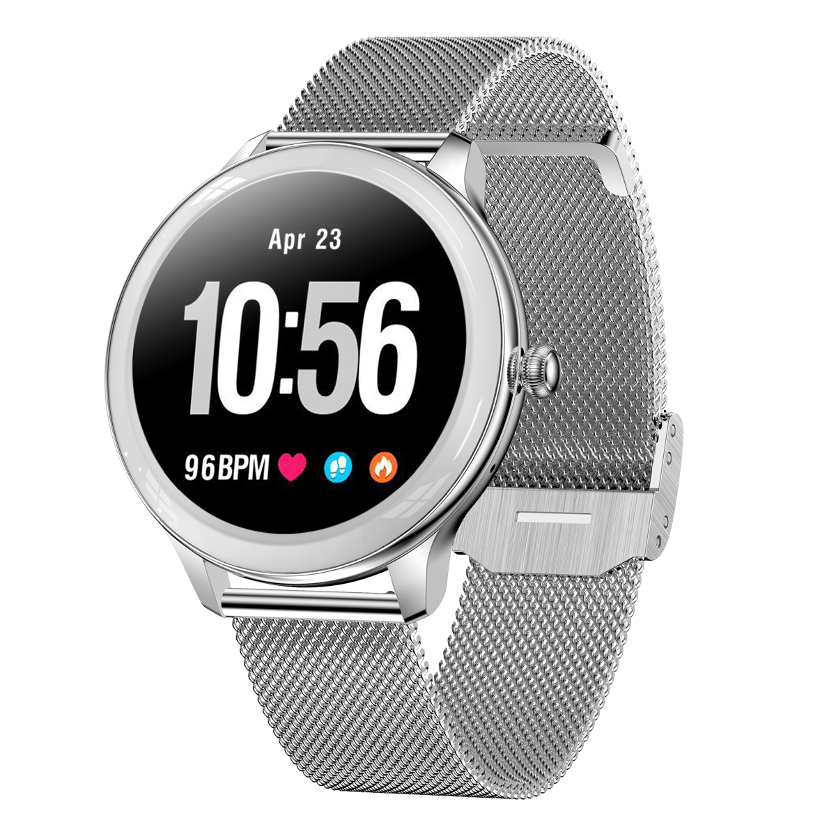 DECOME Uhren-V23 Smartwatch Stahl Stahl, silber