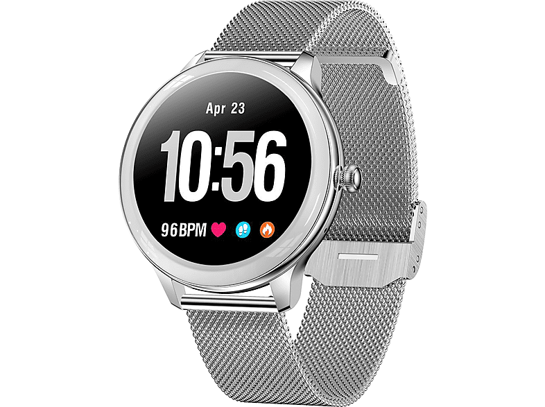 Stahl Uhren-V23 silber DECOME Stahl, Smartwatch