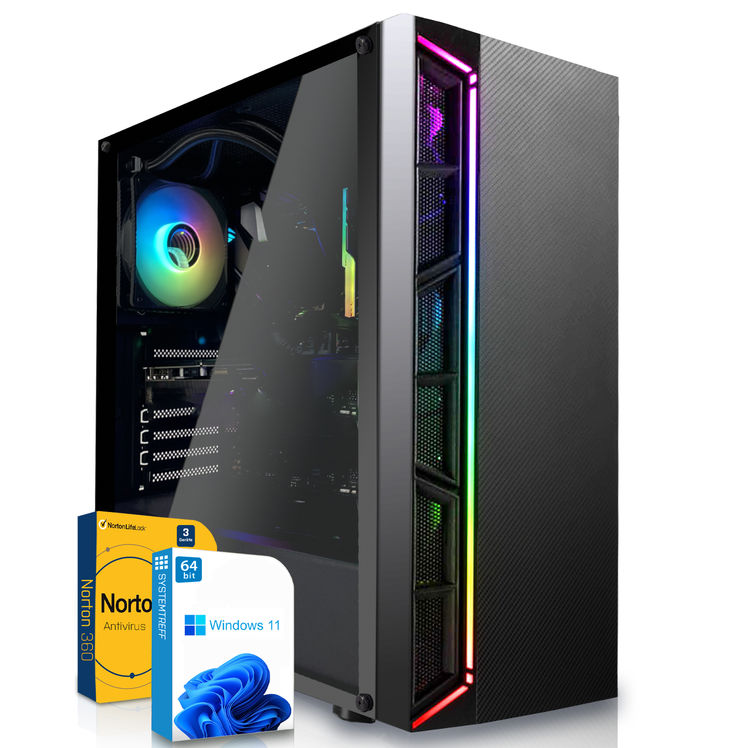 SYSTEMTREFF Gaming 1650 16 Pro, mSSD, AMD GTX 512 Prozessor, 5 AMD mit Gaming PC NVIDIA GB GB RAM, GeForce® Ryzen 5 4500, 11 Ryzen™ Windows