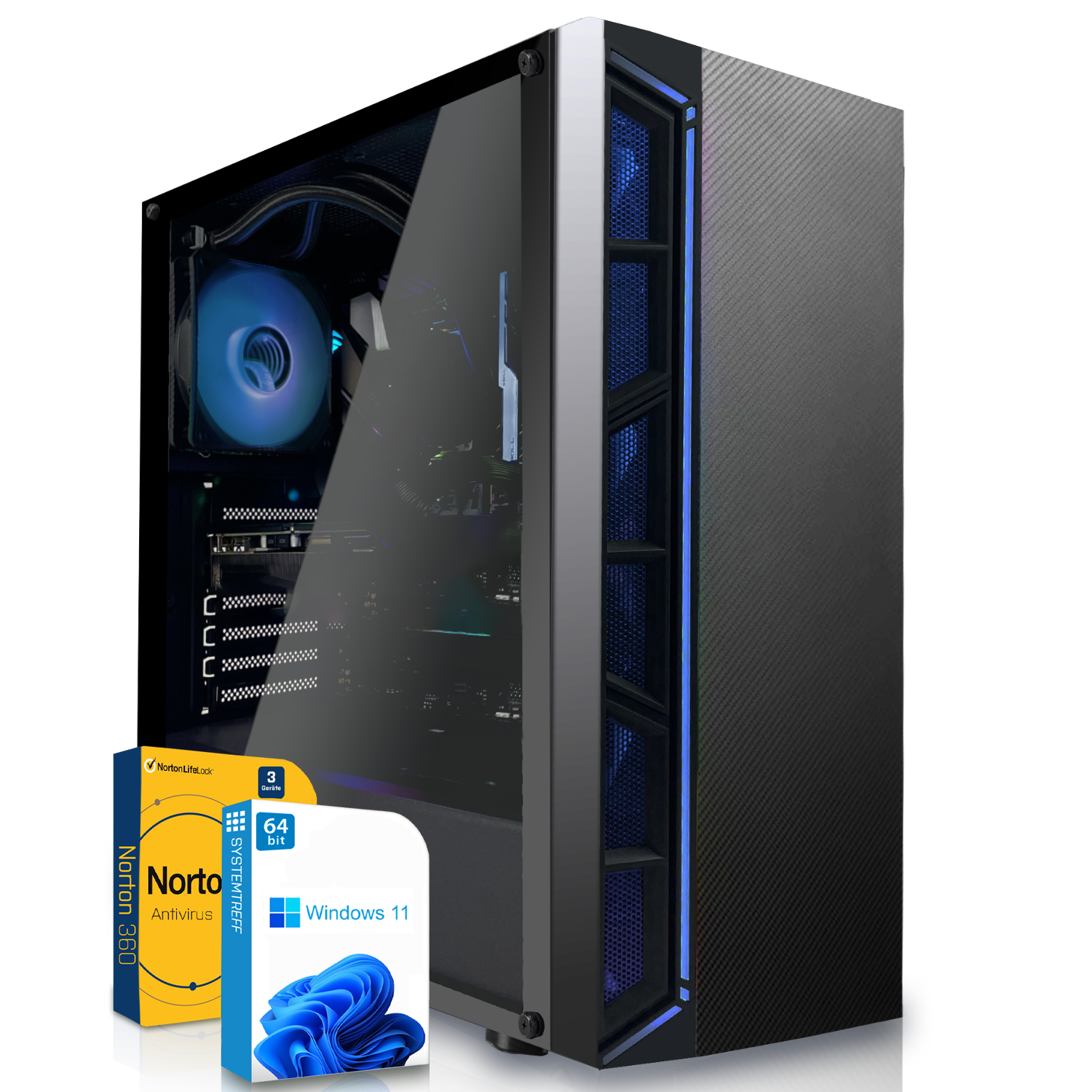 SYSTEMTREFF Gaming AMD Ryzen 5 4500, RAM, mSSD, NVIDIA Gaming 512 16 GB PC Windows mit AMD GTX Ryzen™ 5 1630 GB GeForce® Pro, Prozessor, 11