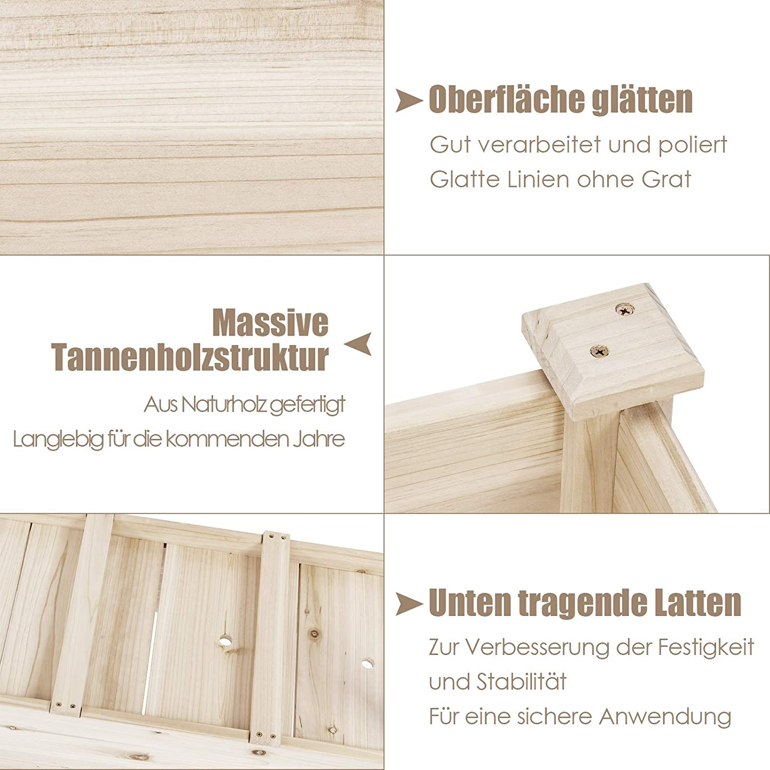 Nahaufnahme von Holzbrettern, Texturdetails des Holzes zeigend.