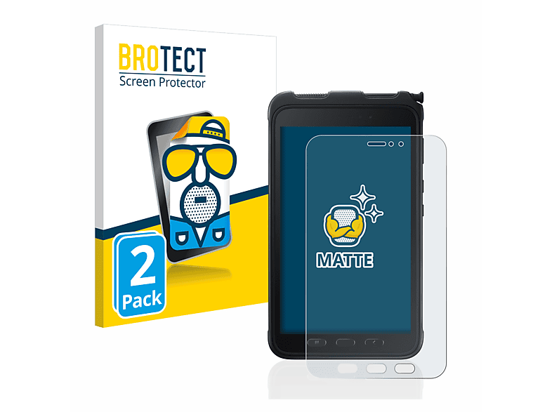 2x Tab Schutzfolie(für Galaxy matte Active Samsung BROTECT 3)