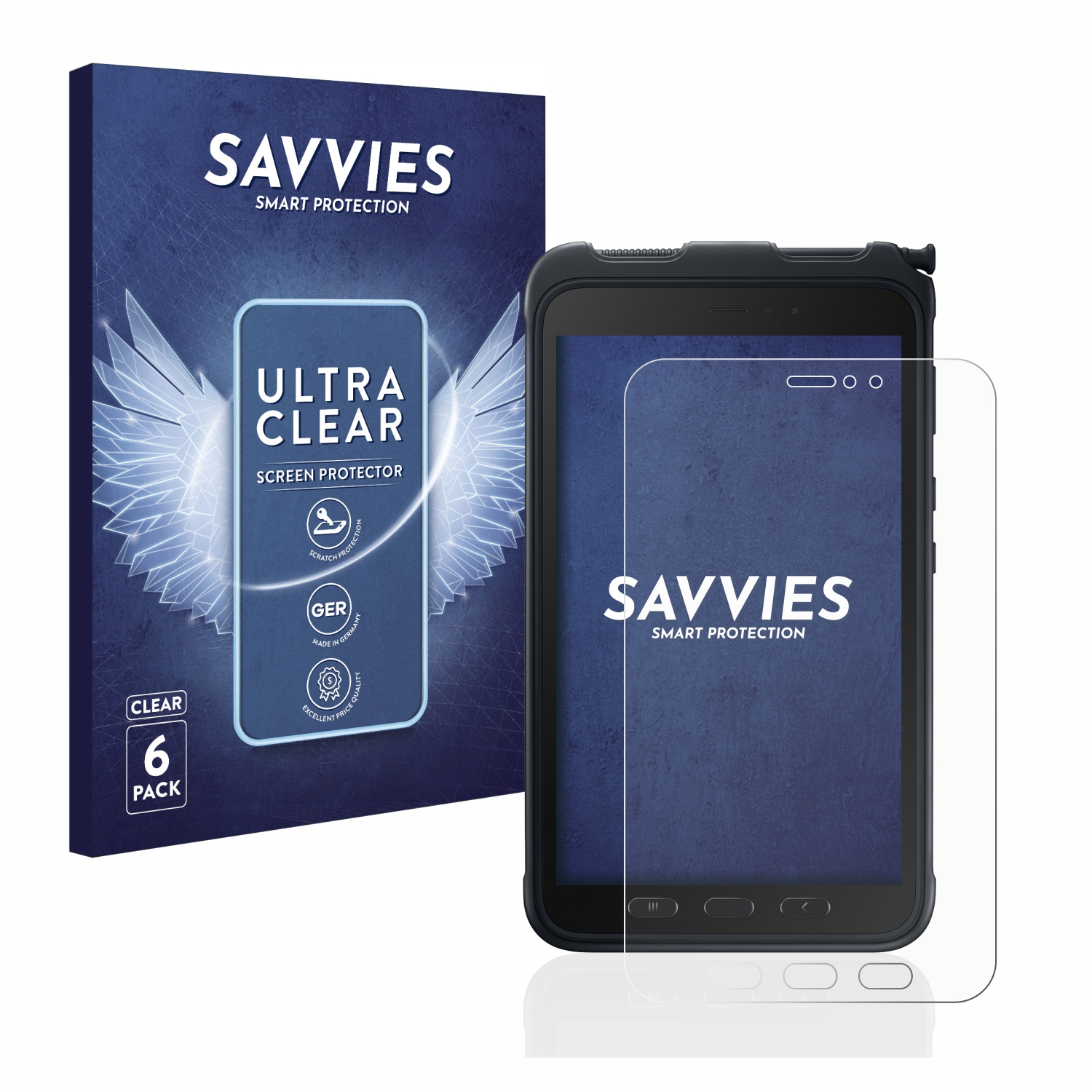 Galaxy 6x Tab Schutzfolie(für Active SAVVIES Samsung 3) klare