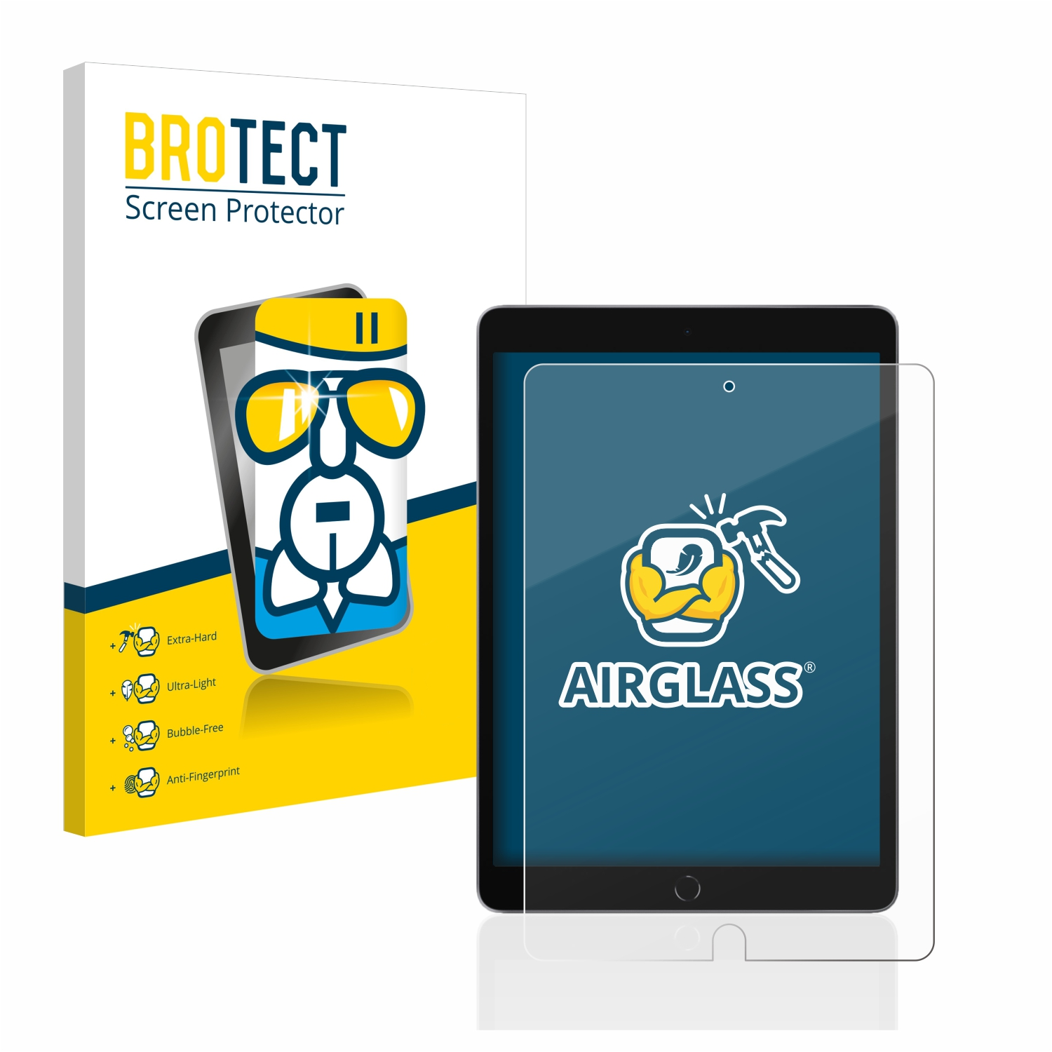 Gen.)) 2021 klare 10.2″ Schutzfolie(für Airglass BROTECT WiFi iPad Apple (9.