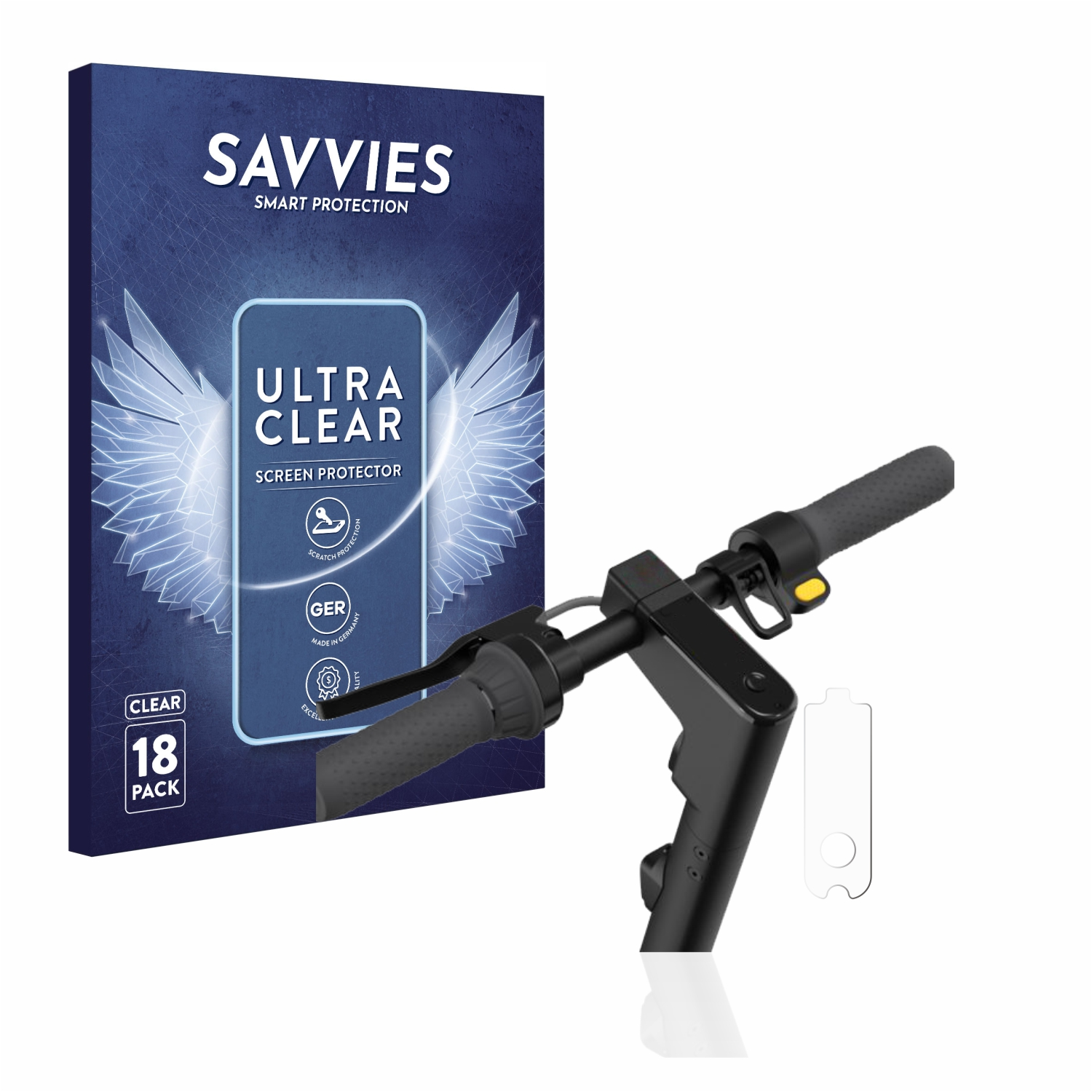 SAVVIES 18x klare Schutzfolie(für Segway II) G30D Ninebot KickScooter MAX