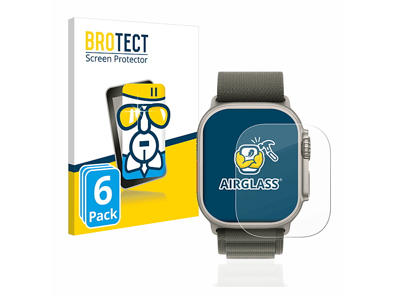 BROTECT 6x Airglass Schutzfolie(für klare (49 Ultra Watch Apple mm))