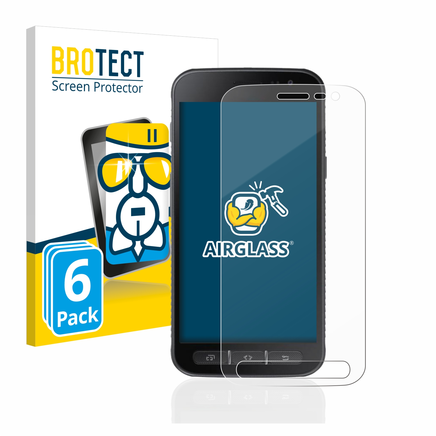 Schutzfolie(für Airglass Samsung BROTECT Galaxy 6x 4) Xcover klare