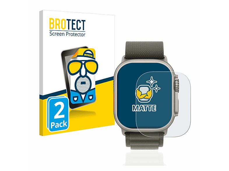 BROTECT 2x matte Schutzfolie(für Apple Watch Ultra (49 mm)) | Smartwatch Schutzfolien & Gläser