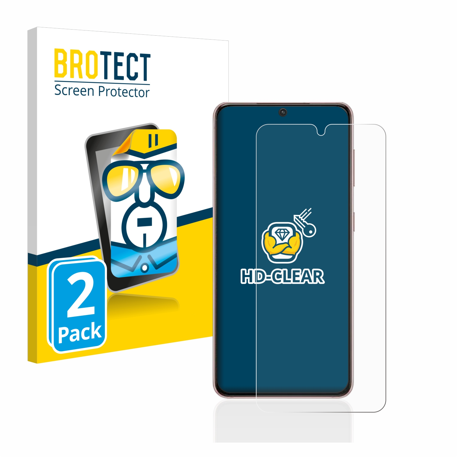 BROTECT 2x Samsung klare S21) Galaxy Schutzfolie(für