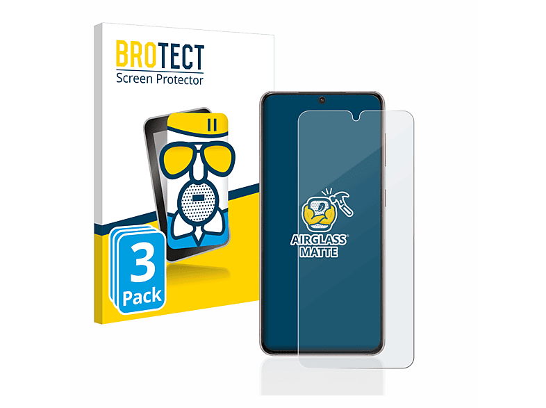 BROTECT 3x Galaxy matte Schutzfolie(für Airglass Samsung S21)