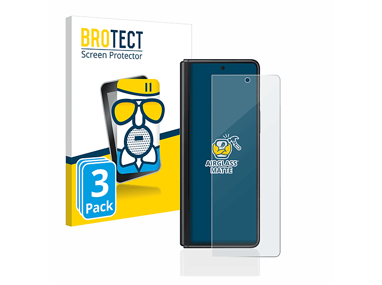 BROTECT 3x Airglass Samsung 3 Schutzfolie(für Galaxy Fold Z 5G) matte