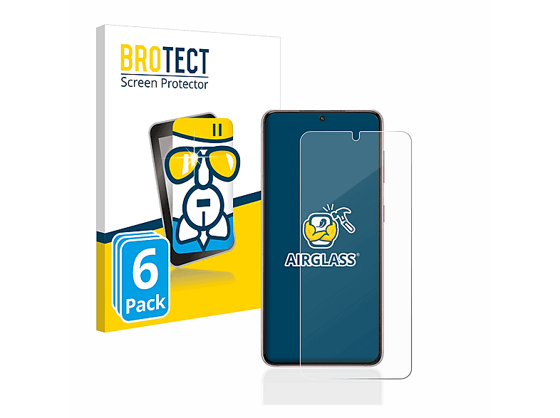 BROTECT 6x Airglass klare Schutzfolie(für Samsung S21 Galaxy 5G)