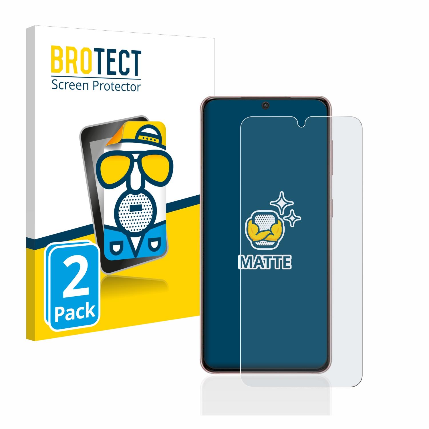 BROTECT 2x matte Schutzfolie(für Samsung S21) Galaxy