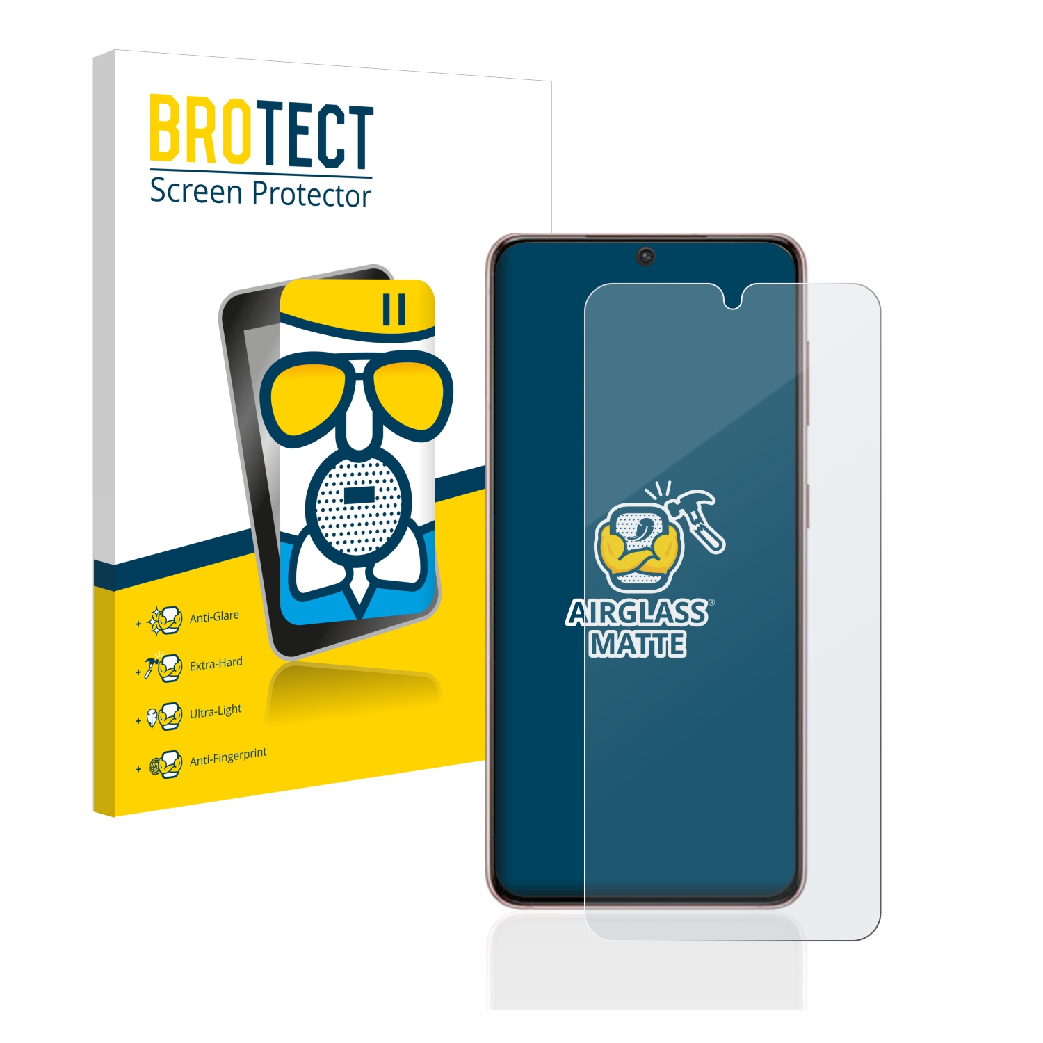 BROTECT Airglass S21) Samsung Galaxy Schutzfolie(für matte