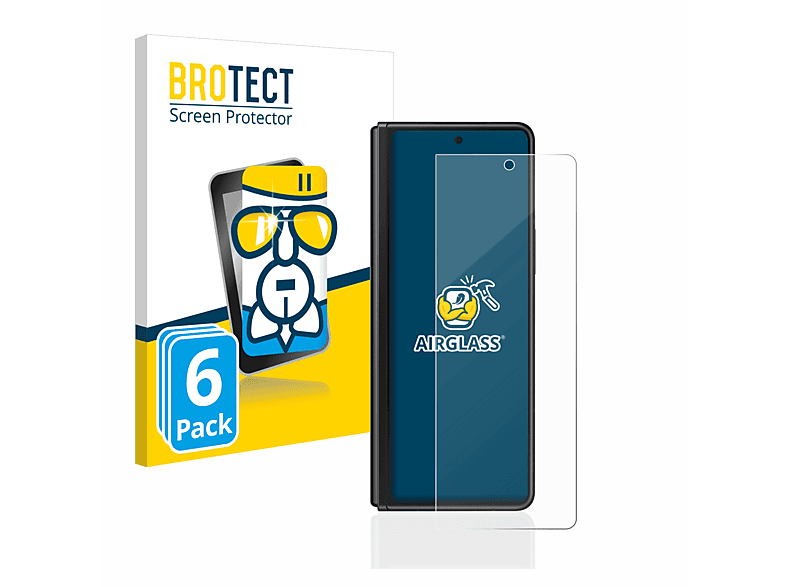 3 Fold klare Schutzfolie(für Airglass 6x BROTECT 5G) Z Galaxy Samsung