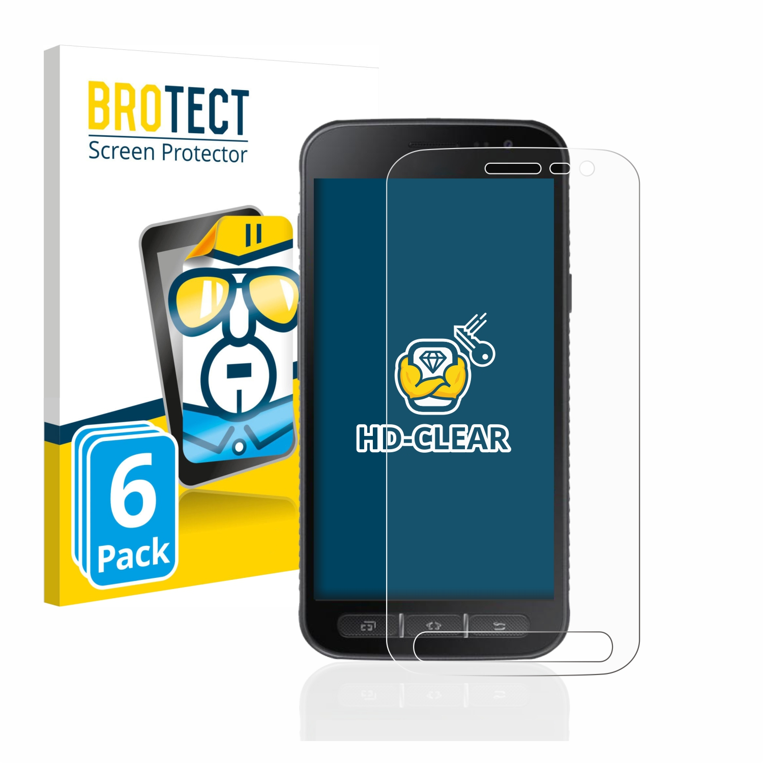 BROTECT 6x klare Schutzfolie(für Samsung Xcover 4) Galaxy