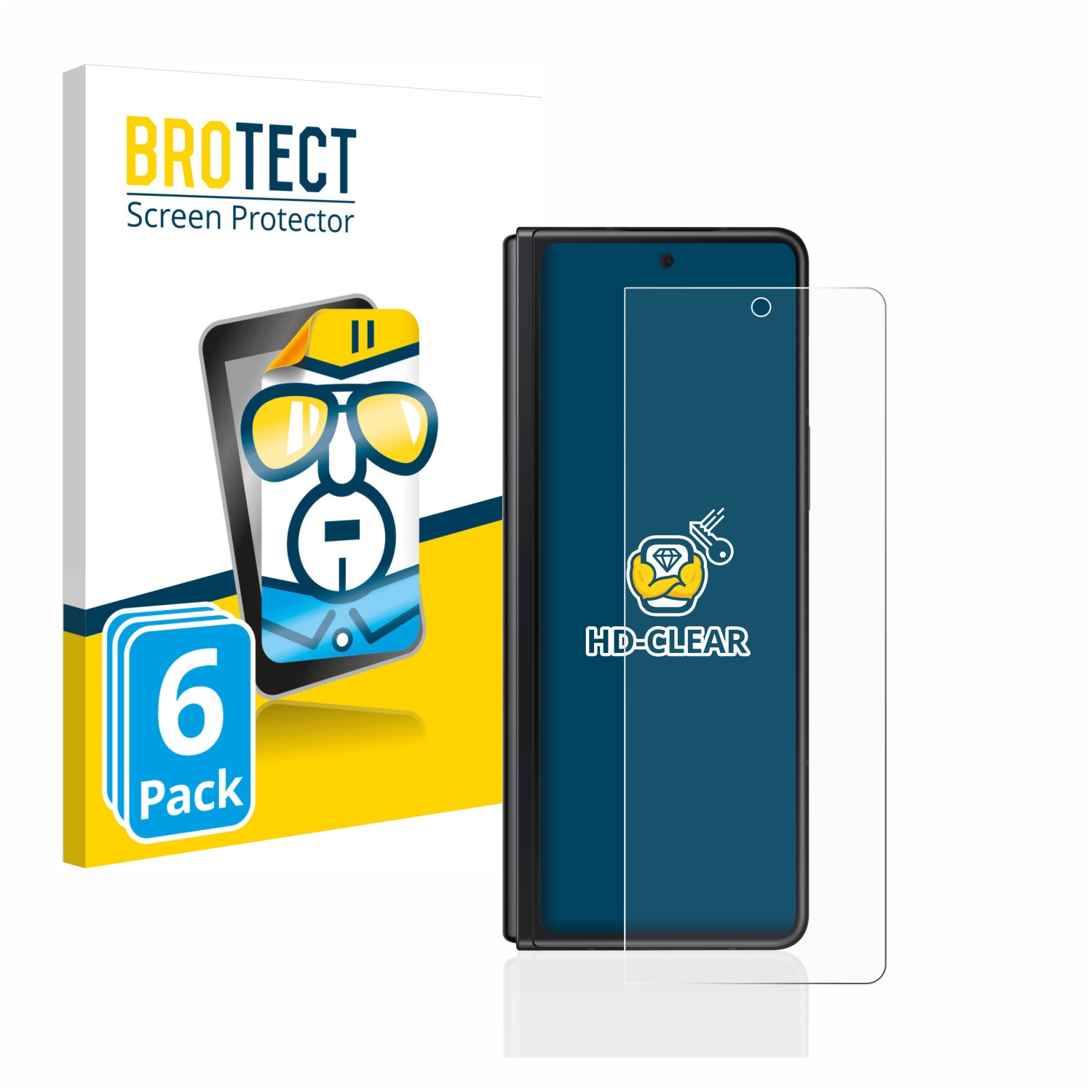 3 5G) Schutzfolie(für Samsung 6x Galaxy Fold Z klare BROTECT