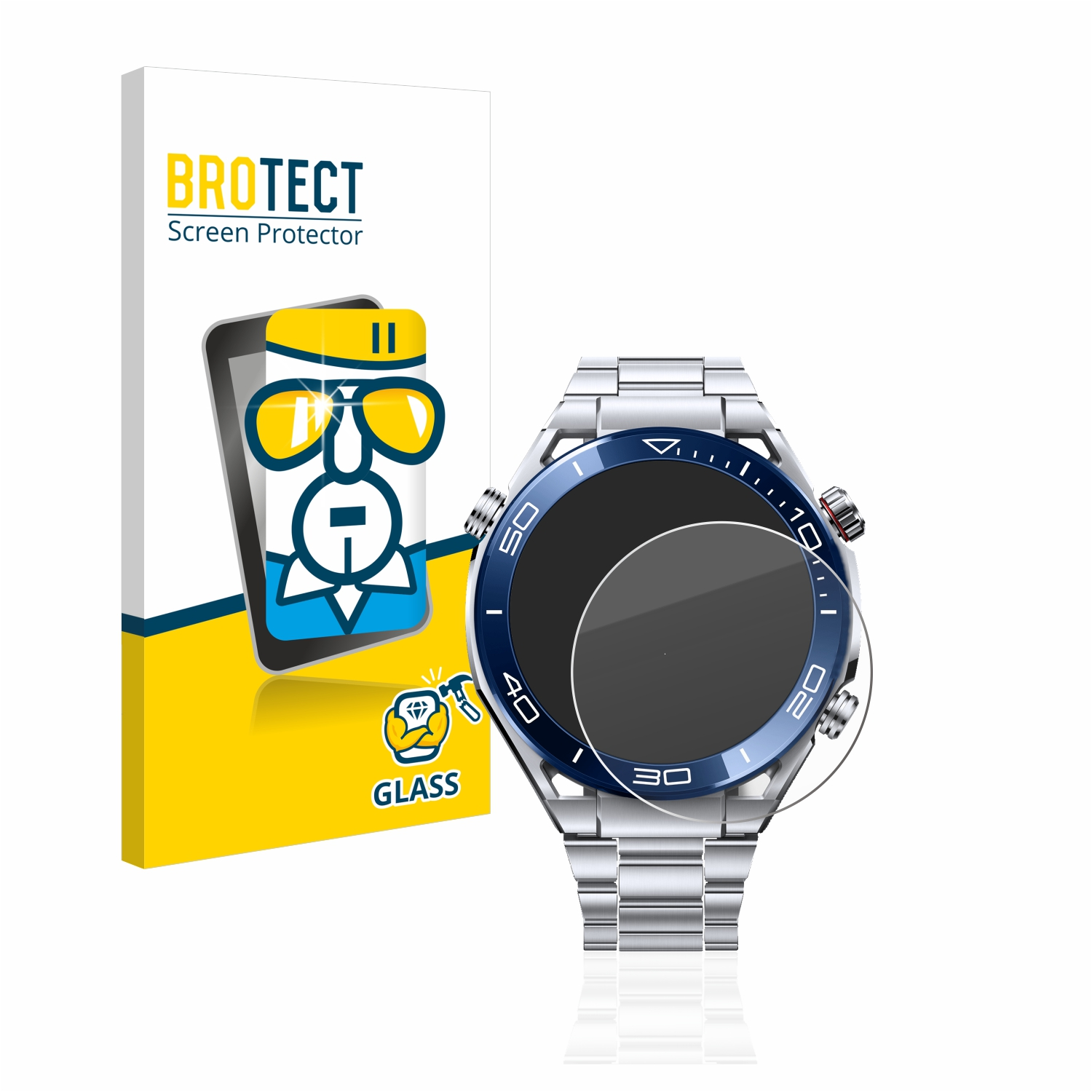 Ultimate mm)) BROTECT Huawei klares Watch 9H (48,5 Schutzglas(für