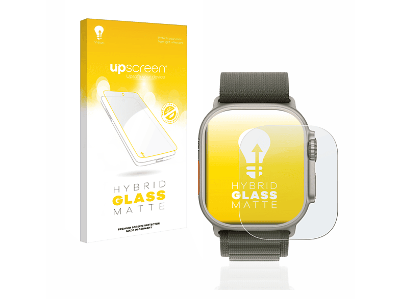 UPSCREEN matte Glas Schutzfolie (für Apple Watch Ultra (49 mm))