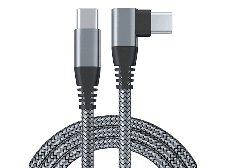 INF USB-C-Ladegerät mit Winkelstecker 60 W Schnellladung USB Kabel
