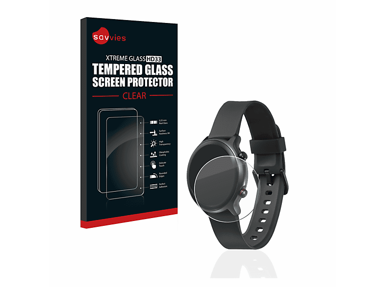 SAVVIES 9H klares Schutzglas(für Doro Watch) | Smartwatch Schutzfolien & Gläser