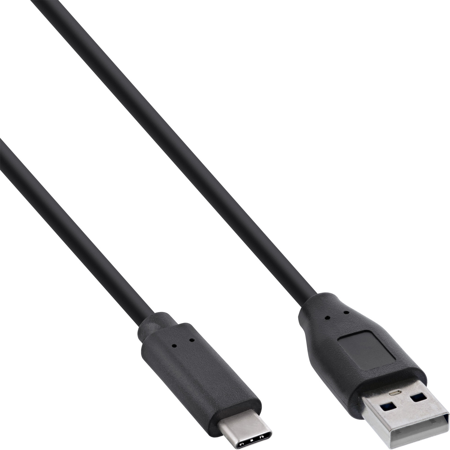 Kabel, A 1m an schwarz, Stecker, 2.0 Kabel INLINE USB Stecker USB-C USB InLine®