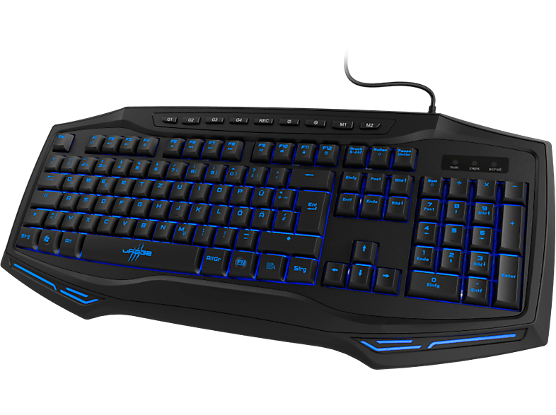 URAGE Exodus 300 Illuminated, Gaming Tastatur, Rubberdome