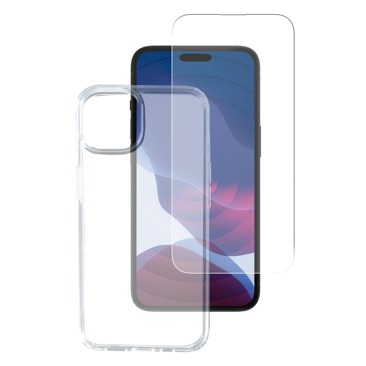 14 Starter iPhone Backcover, Glas, Clear Pro, Set 360° 4SMARTS Transparent X-Pro APPLE,
